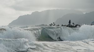 Preview wallpaper waves, water, sea, storm