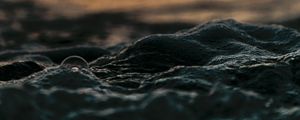 Preview wallpaper waves, water, sunset, blurred