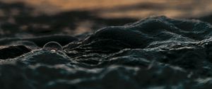 Preview wallpaper waves, water, sunset, blurred