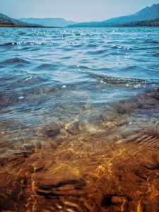 Preview wallpaper waves, water, transparent, lake