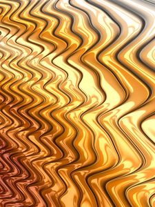 Preview wallpaper waves, wavy, gold, metal, glossy