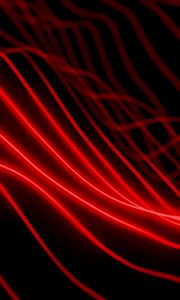 Preview wallpaper waves, wavy, neon, glow, red