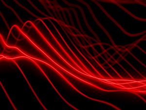 Preview wallpaper waves, wavy, neon, glow, red