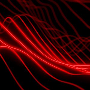 Preview wallpaper waves, wavy, neon, glow, red