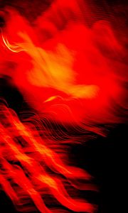 Preview wallpaper waves, wavy, neon, long exposure, red