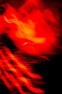 Preview wallpaper waves, wavy, neon, long exposure, red