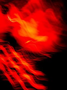 Preview wallpaper waves, wavy, neon, long exposure, red