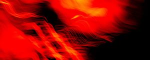 Preview wallpaper waves, wavy, neon, long exposure, red