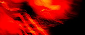 Preview wallpaper waves, wavy, neon, long exposure, red