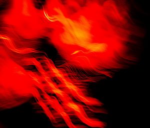 Preview wallpaper waves, wavy, neon, long exposure, red