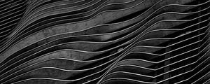 Preview wallpaper waves, wavy, volume, black, texture
