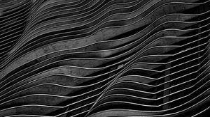 Preview wallpaper waves, wavy, volume, black, texture