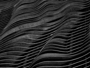 Preview wallpaper waves, wavy, volume, black, texture