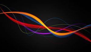 Preview wallpaper wavy, colorful, line, background