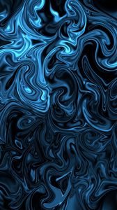 Preview wallpaper wavy, viscous, thick, blue, substance