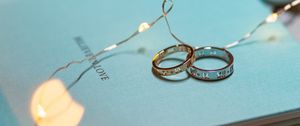 Preview wallpaper wedding rings, rings, love, jewelry, accessory