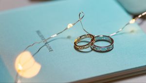 Preview wallpaper wedding rings, rings, love, jewelry, accessory