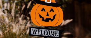 Preview wallpaper welcome, halloween, lettering, words
