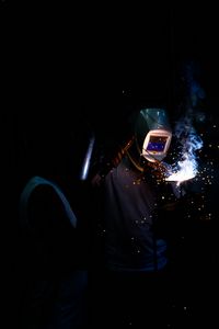 Preview wallpaper welder, protection, sparks