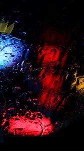 Preview wallpaper wet, drops, blur, lights, dark