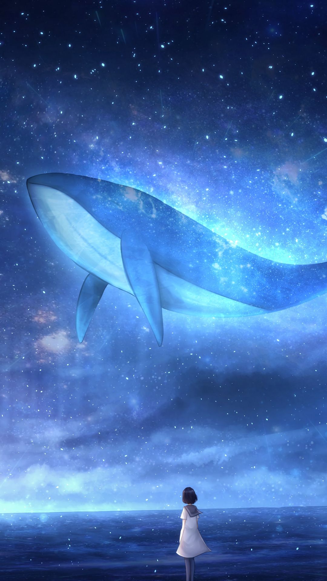 Cá voi trên bầu trời 2K tải xuống hình nền