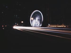 Preview wallpaper wheel, rotation, city, night
