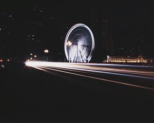 Preview wallpaper wheel, rotation, city, night