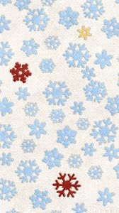 Preview wallpaper white background, blue, yellow, red, snowflakes, tissue