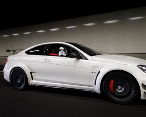 Preview wallpaper white, mercedes, cars