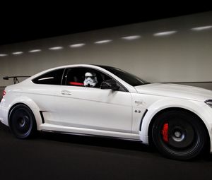 Preview wallpaper white, mercedes, cars
