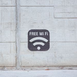 Preview wallpaper wifi, inscription, surface