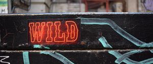 Preview wallpaper wild, neon, inscription, words