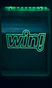 Preview wallpaper win, word, neon, green