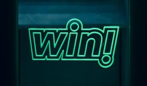 Preview wallpaper win, word, neon, green