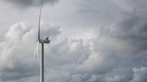 Preview wallpaper wind farm, turbine, clouds, meadow, nature
