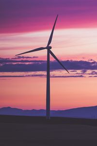 Preview wallpaper wind turbine, turbine, dusk, dark