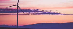 Preview wallpaper wind turbine, turbine, dusk, dark