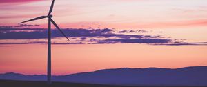 Preview wallpaper wind turbine, turbine, dusk, dark