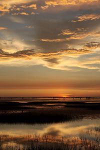 Preview wallpaper wind-driven generators, decline, sea, coast, evening, pools