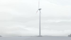 Preview wallpaper windmill, city, gloomy