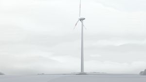 Preview wallpaper windmill, city, gloomy