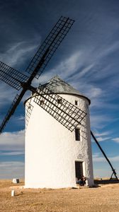 Preview wallpaper windmill, field, sky