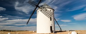 Preview wallpaper windmill, field, sky