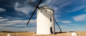 Preview wallpaper windmill, field, sky