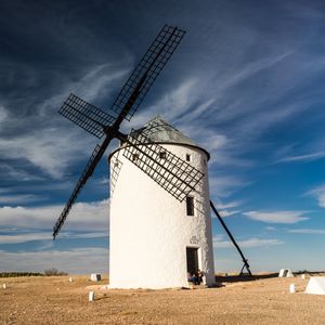 Preview wallpaper windmill, field, sky