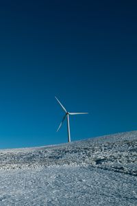 Preview wallpaper windmills, field, snow, sky