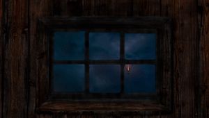 Preview wallpaper window, air balloon, night