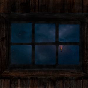 Preview wallpaper window, air balloon, night
