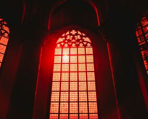 Preview wallpaper window, arch, interior, red, architecture, light