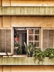 Preview wallpaper window, balcony, flowers